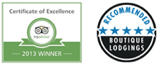 The Dome boutique accommodation Napier - Tripadvisor certificate of excellence 2013 winner